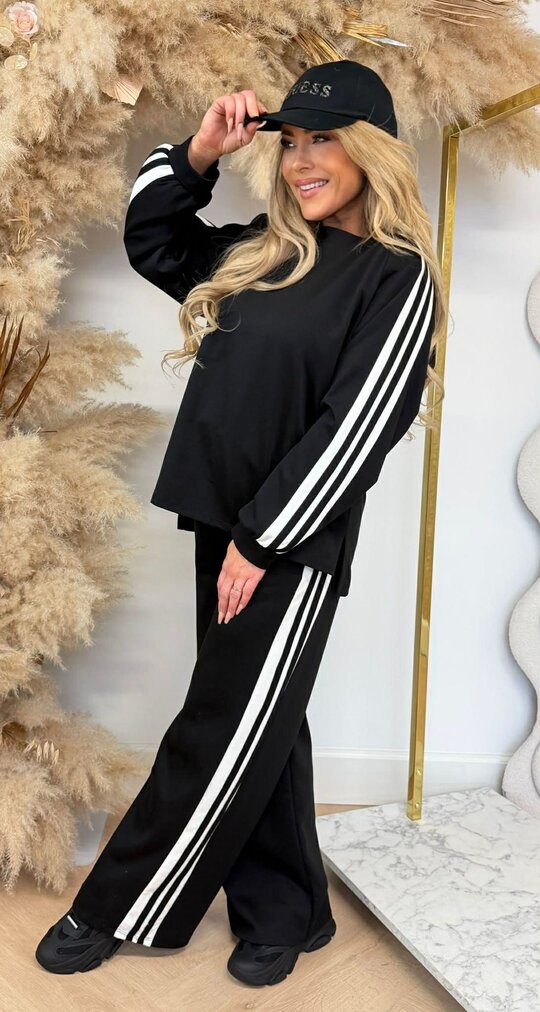 MAARTJE STRIPE SET BLACK