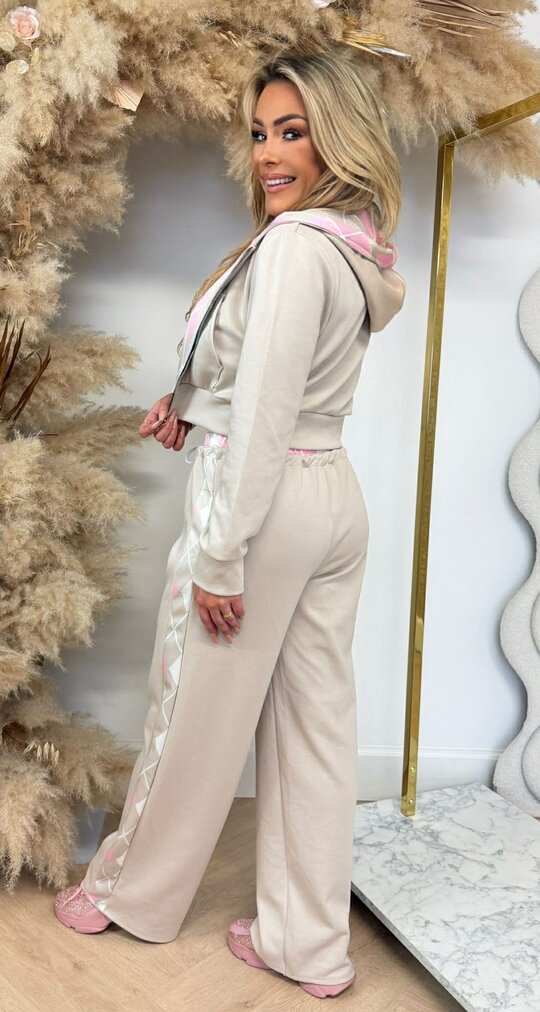 PRINTY 2 PIECE SET BEIGE