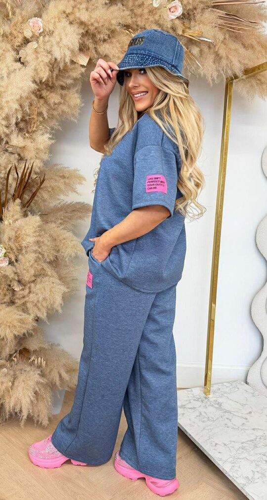 VIRAL LONG EMBLEEM SET DENIMBLUE