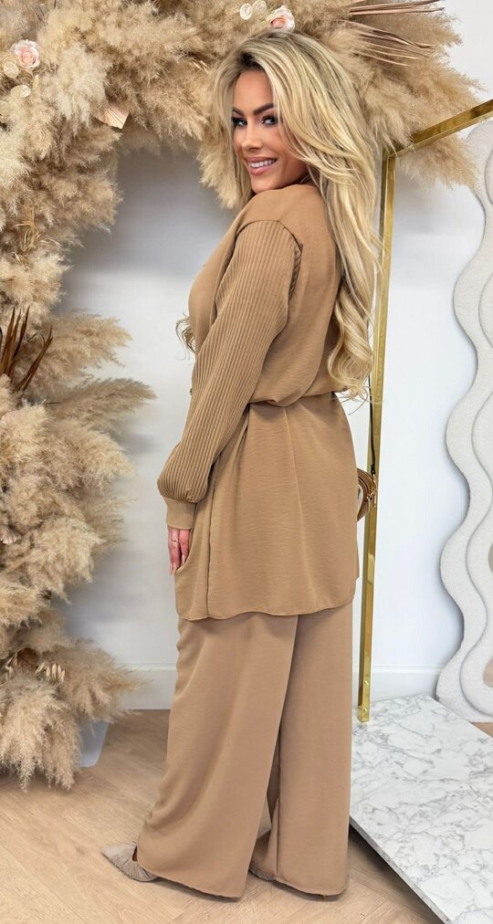 PLISSE SLEEVE SET CAMEL PLISSE SLEEVE SET CAMEL