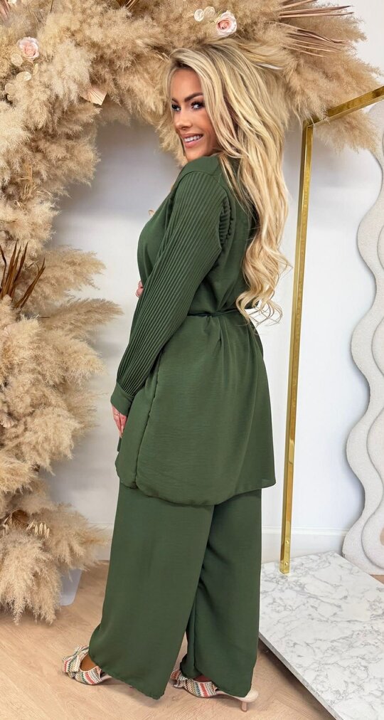 PLISSE SLEEVE SET ARMYGREEN PLISSE SLEEVE SET ARMYGREEN