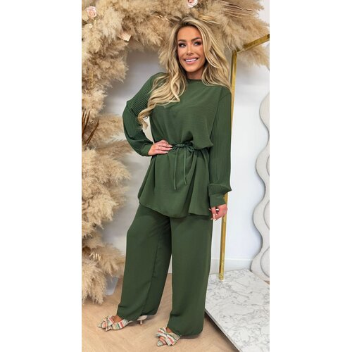 PLISSE SLEEVE SET ARMYGREEN