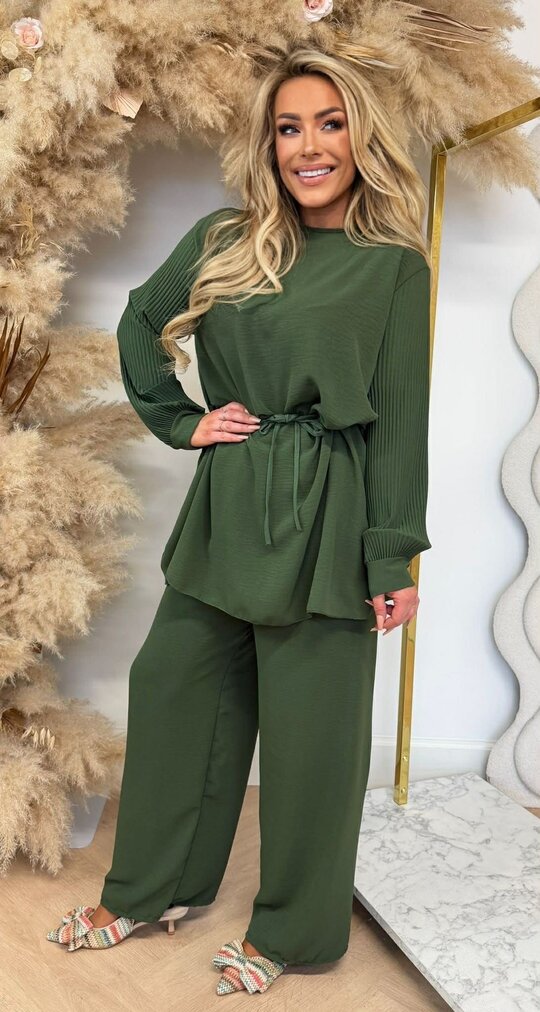 PLISSE SLEEVE SET ARMYGREEN PLISSE SLEEVE SET ARMYGREEN