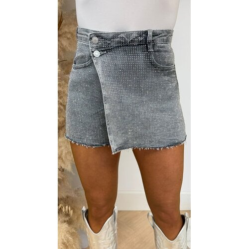 HELLO MISS GLITTER SKORT HM 1528-3 GREY