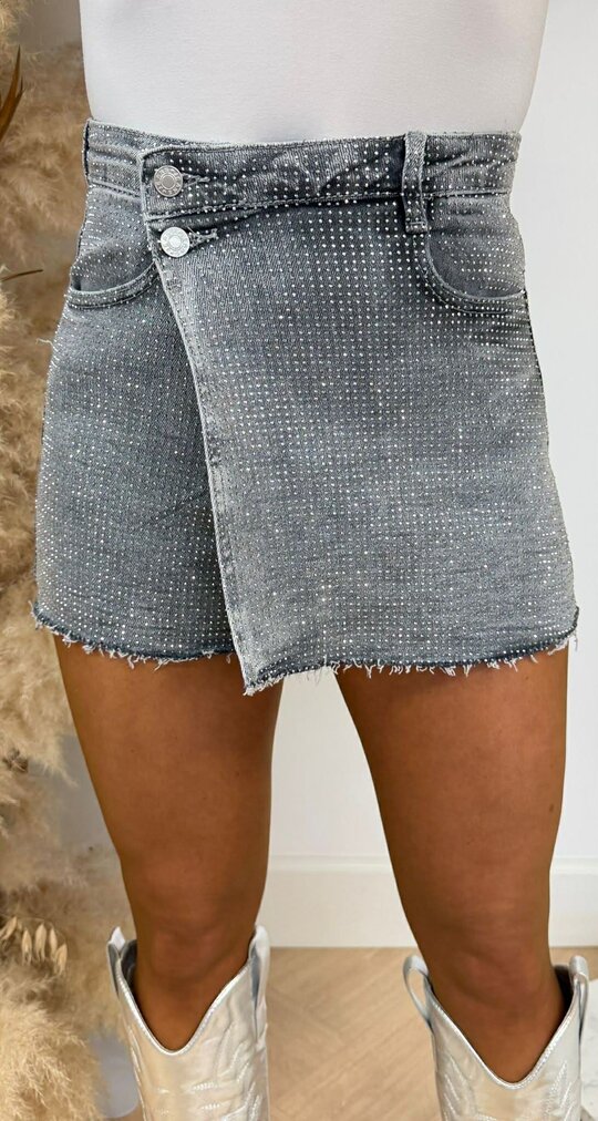 HELLO MISS GLITTER SKORT HM 1528-3 GREY