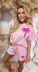 PALM SHORT SET PINK