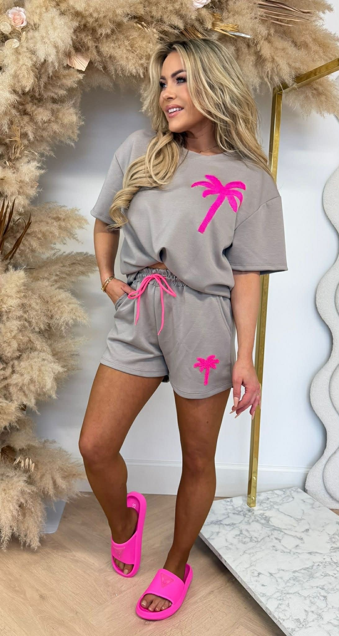 PALM SHORT SET TAUPE