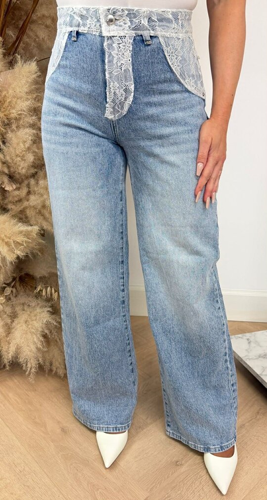 LACY DETAIL JEANS 1075 DENIMBLUE LACY DETAIL JEANS 1075 DENIMBLUE
