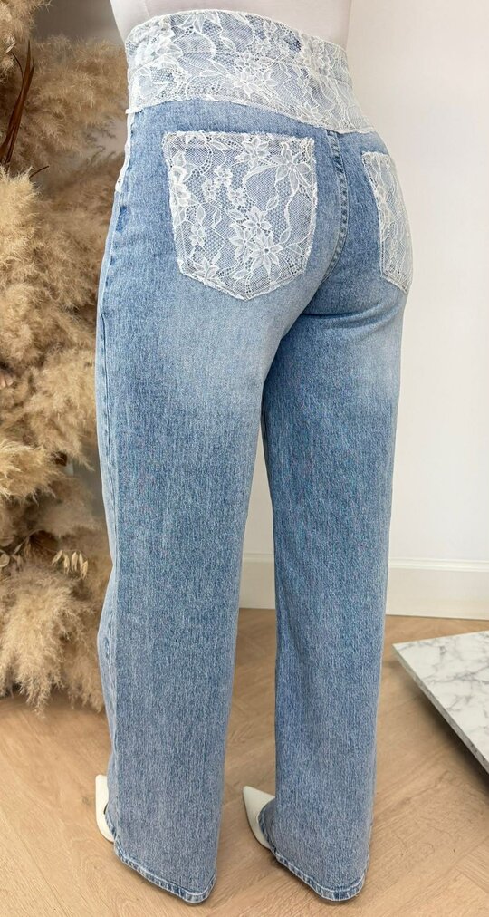 LACY DETAIL JEANS 1075 DENIMBLUE LACY DETAIL JEANS 1075 DENIMBLUE
