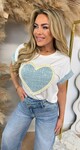 HEART BOHO TEE BLUE HEART BOHO TEE BLUE
