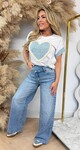 HEART BOHO TEE BLUE HEART BOHO TEE BLUE