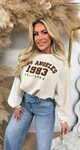 LOS ANGELES CROPPED SWEATER BEIGE LOS ANGELES CROPPED SWEATER BEIGE