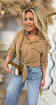 LARIS KNOOP BLOUSE CAMEL LARIS KNOOP BLOUSE CAMEL