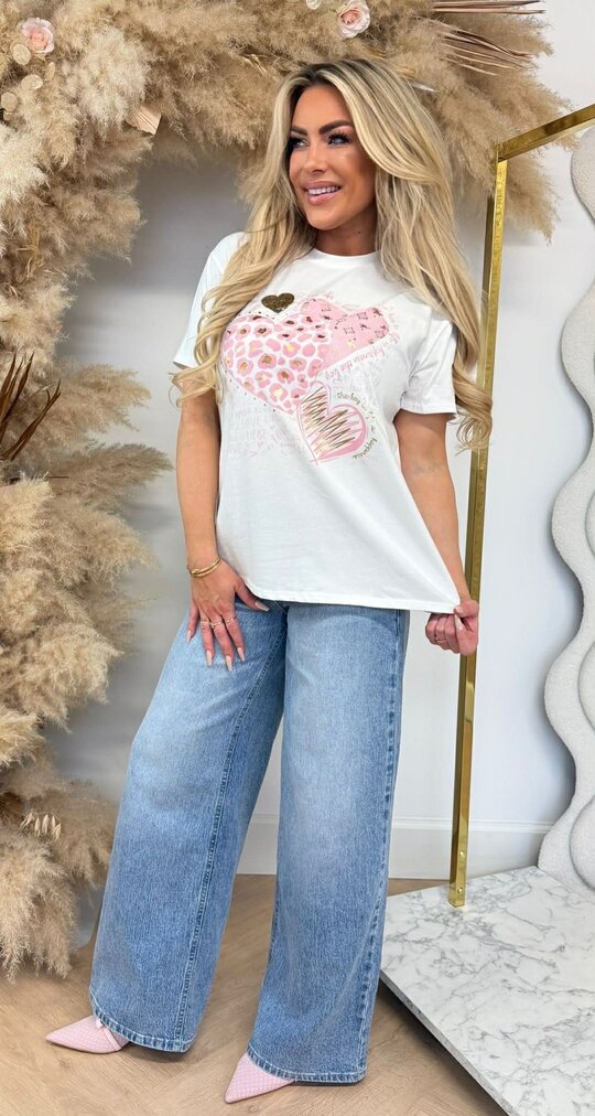 AMOR LOVE LIEBE PRINT TEE *L* PINK AMOR LOVE LIEBE PRINT TEE *L* PINK