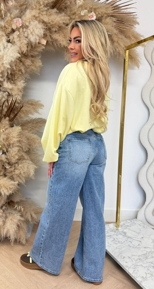 LOS ANGELES CROPPED SWEATER YELLOW