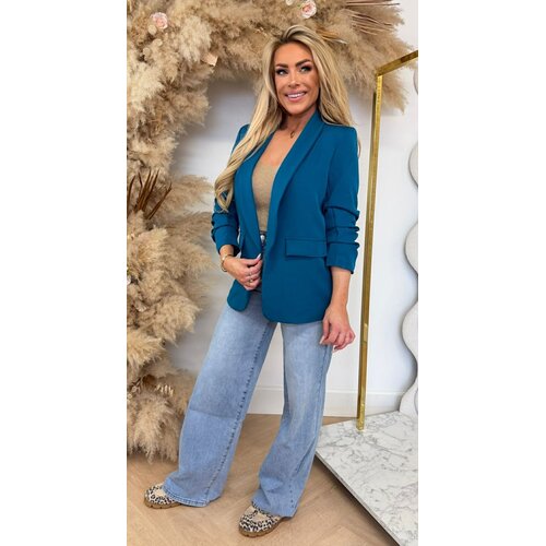 MUSTHAVE CROPPED MOUW BLAZER PETROL