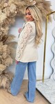 LACE SLEEVE BLAZER 5194 / 3394 BEIGE LACE SLEEVE BLAZER 5194 / 3394 BEIGE