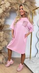 GLITTERY POCKET DRESS PINK GLITTERY POCKET DRESS PINK