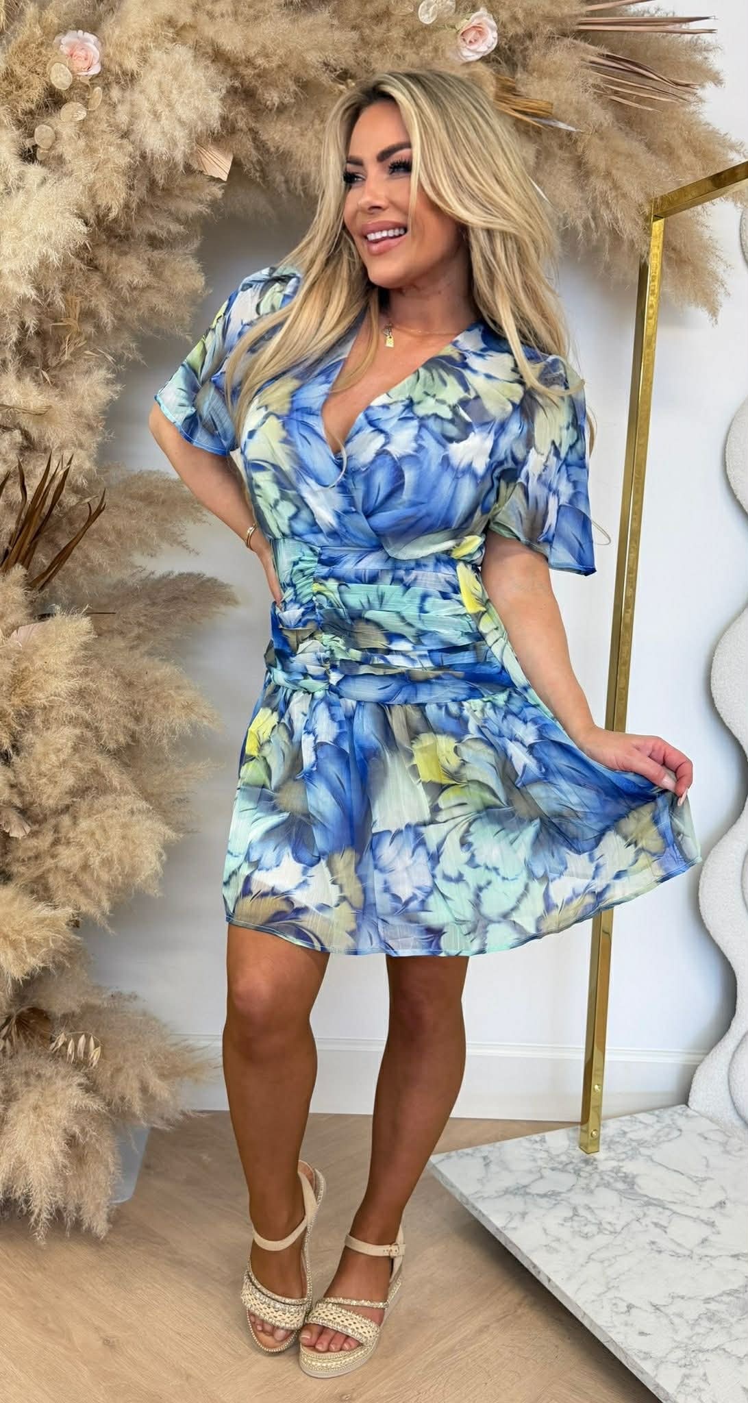 BOUTIQUE DRESS 4842 BLUE BOUTIQUE DRESS 4842 BLUE