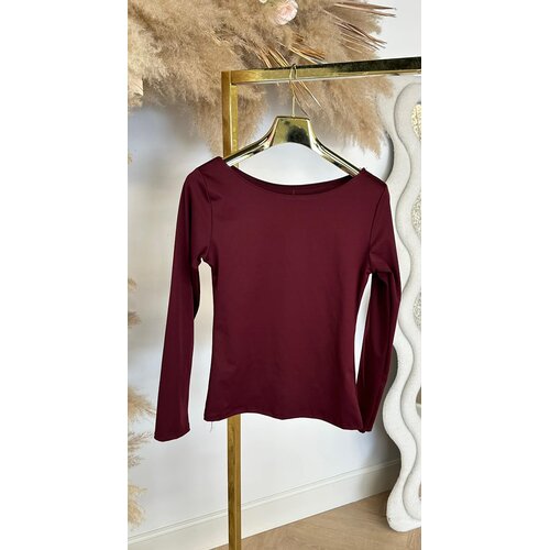 RIA BASIC STRETCH TOP BORDEAUX