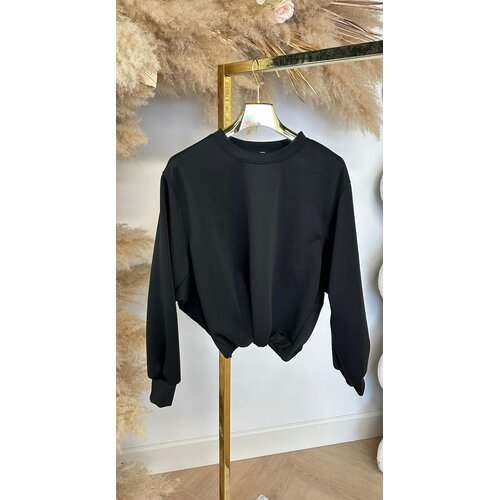 ISABEL CROPPED SWEAT BLACK