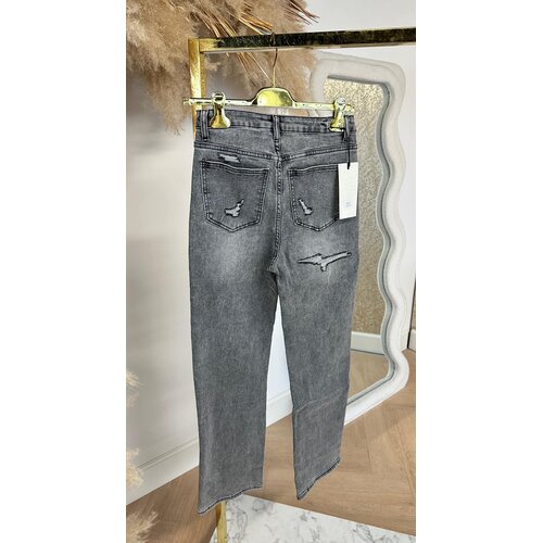 STRAIGHT FULL LENGTH JEANS 528-2 GREY