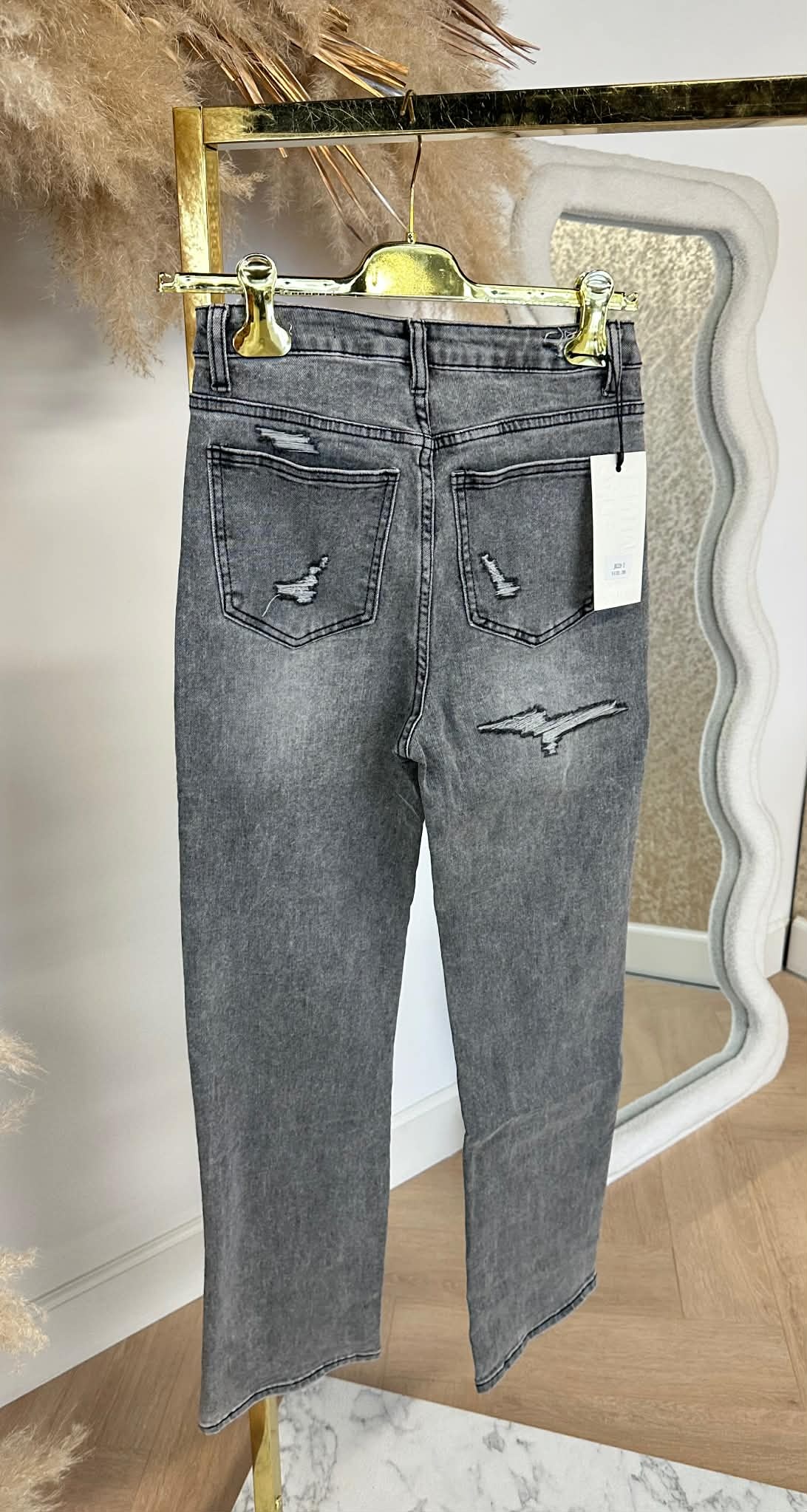 STRAIGHT FULL LENGTH JEANS 528-2 GREY