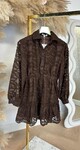 RUFFLY CUTE DRESS 9259 CHOCO