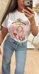 CUTE BAG PRINTY TEE *L* PINK
