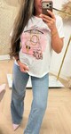 CUTE BAG PRINTY TEE *L* PINK