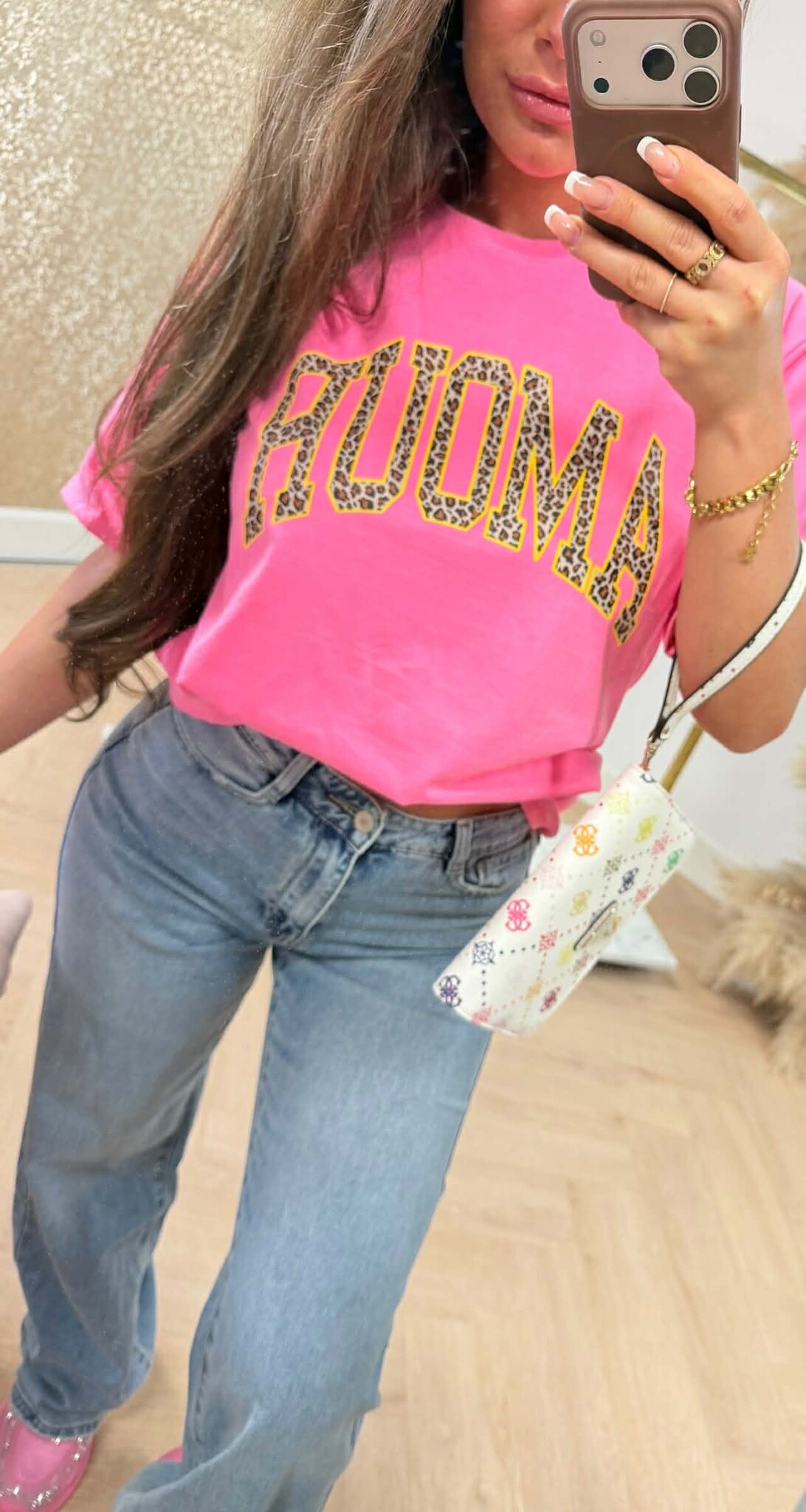 AMOR SMALL LEO TEE 6030-399 NEONPINK