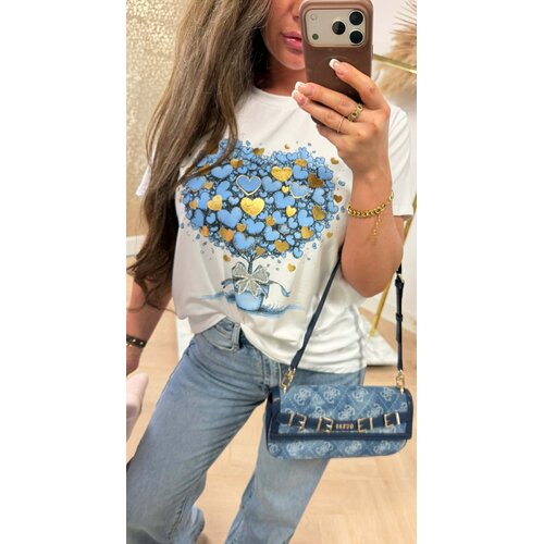 LITTLE HEARTS TREE SHIRT *L* BLUE