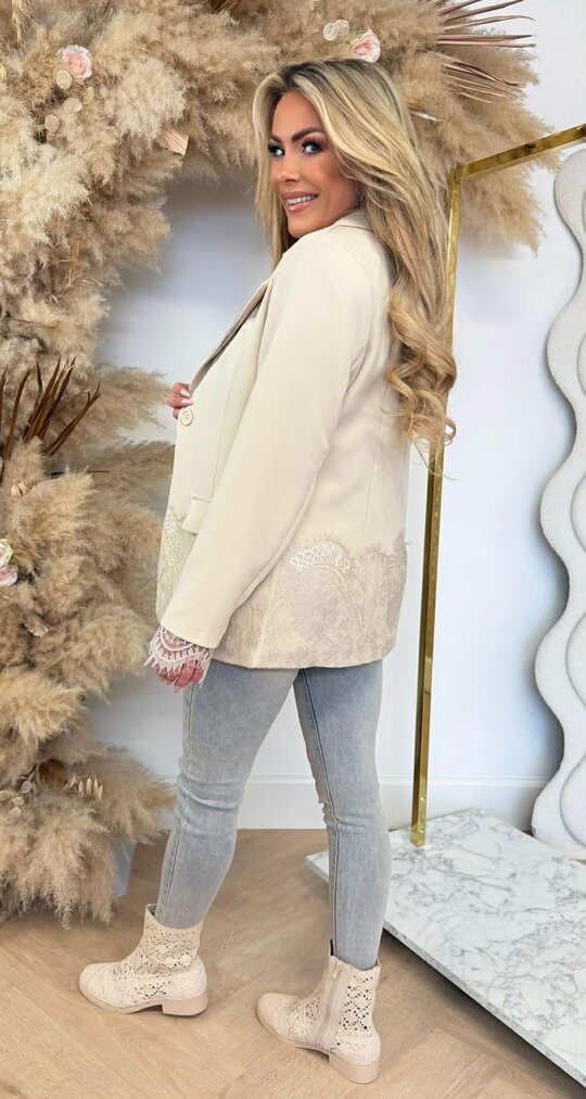 EMILY LACE BLAZER 52612 BEIGE