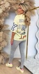 LOVE NY BASEBALL TEE YELLOW