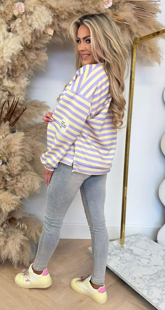 STREEP PATCH PERFECT LONGSLEEVE PURPLE