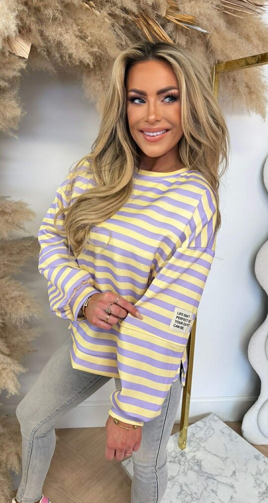 STREEP PATCH PERFECT LONGSLEEVE PURPLE