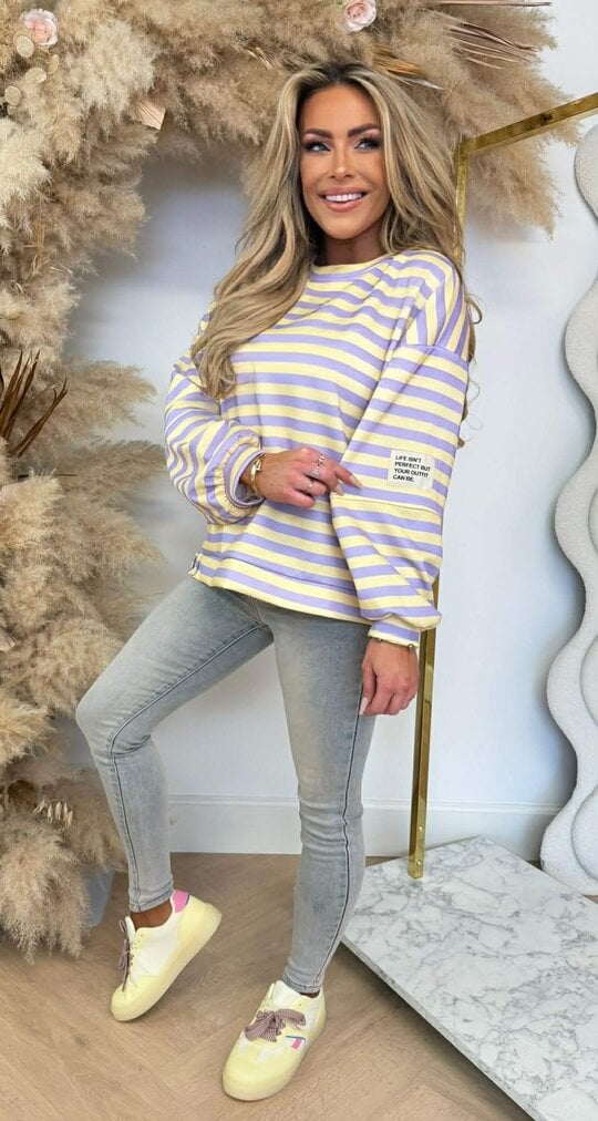 STREEP PATCH PERFECT LONGSLEEVE PURPLE