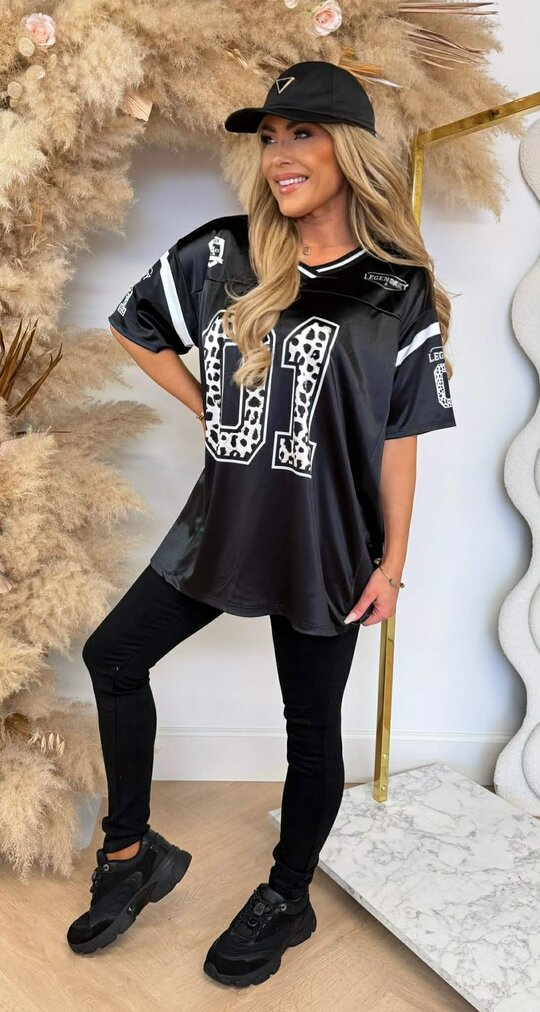 LEGENDARY 01 BASEBALL TEE BLACK