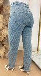 MOM FIT PRINT JEANS Y3363 DENIMBLUE