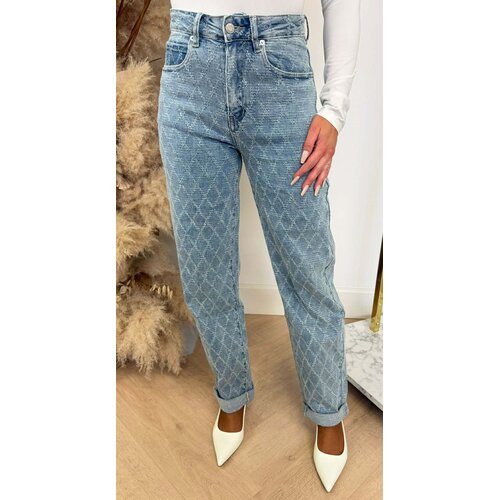 MOM FIT PRINT JEANS Y3363 DENIMBLUE