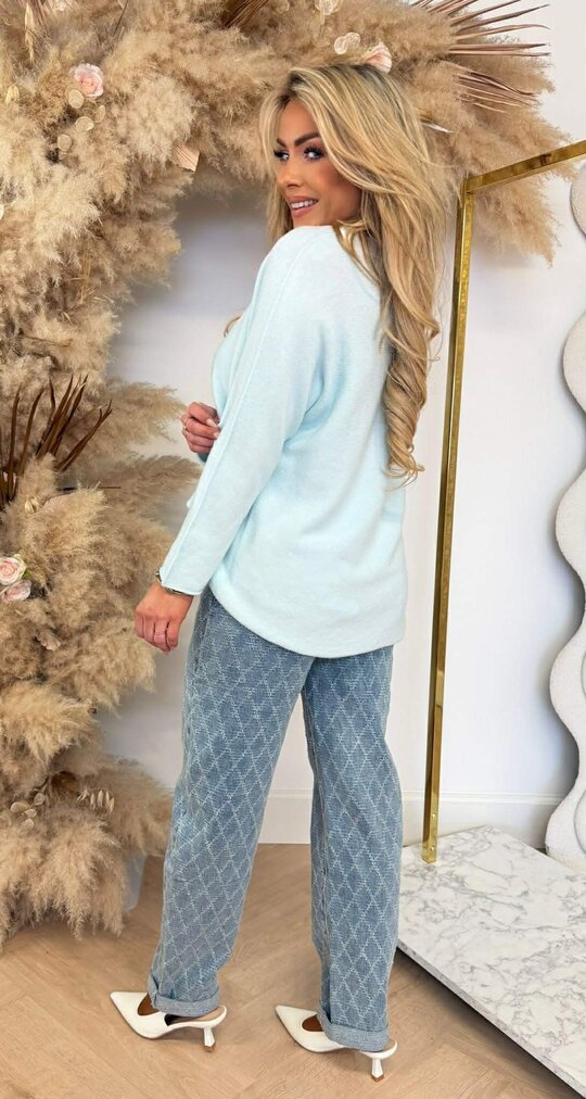 ROUND NECK TOP LIGHTAQUA