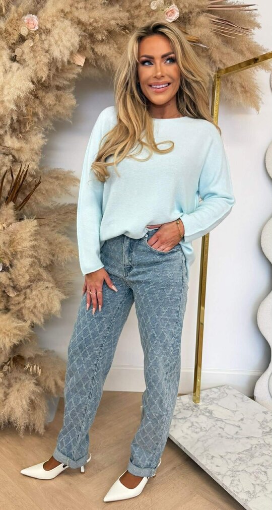 ROUND NECK TOP LIGHTAQUA