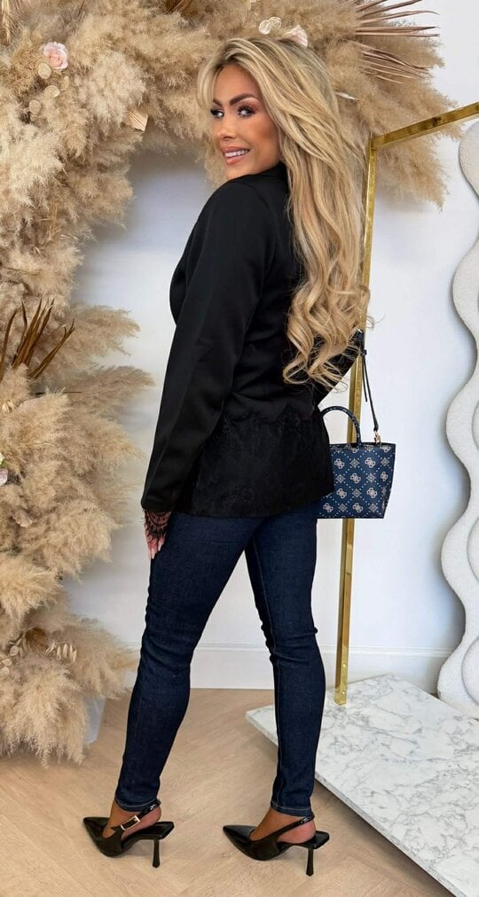 EMILY LACE BLAZER 52612 BLACK