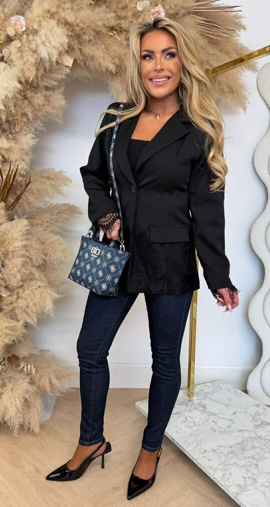 EMILY LACE BLAZER 52612 BLACK
