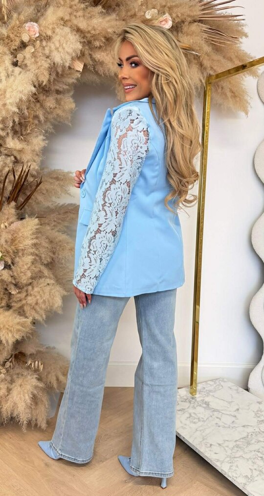 LACE SLEEVE BLAZER 5194 / 3394 ICEBLUE