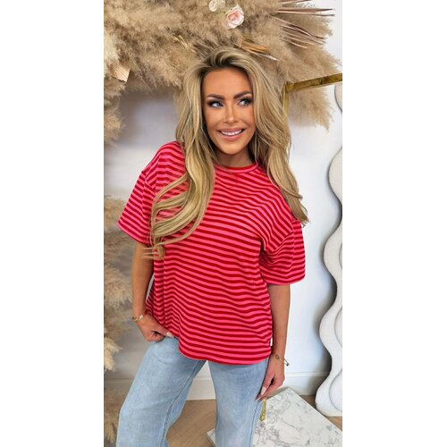 PERFECT STRIPE TEE RED