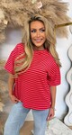 PERFECT STRIPE TEE RED