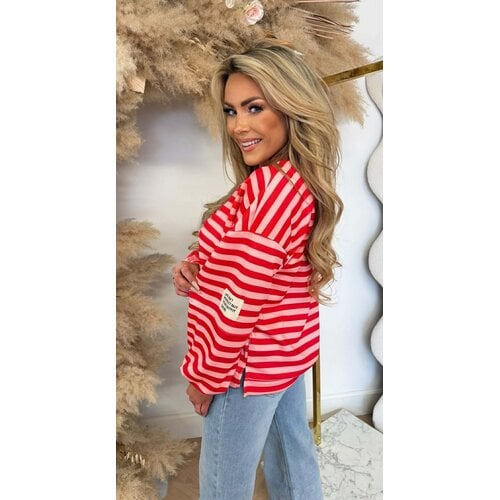 STREEP PATCH PERFECT LONGSLEEVE RED