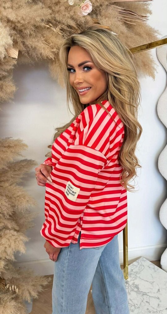 STREEP PATCH PERFECT LONGSLEEVE RED