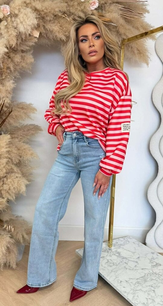 STREEP PATCH PERFECT LONGSLEEVE RED